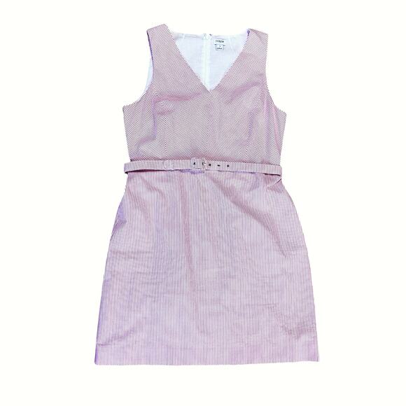 J.Crew Pink Seersucker Dress 14 Old Money Nautical Resort Preppy plus size - Picture 5 of 11